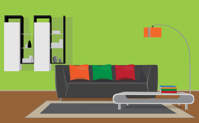 Fototapeta premium Living room and dining room