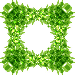 Green leaves frame