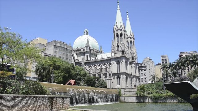 Se Cathedral church in Sao Paulo, Brazil
