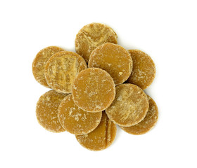 Brown sugar isolated on a white background