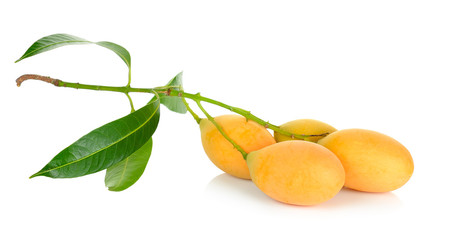 Marian plum thai fruit isolated on white