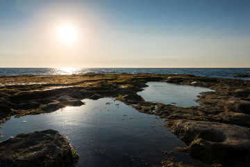 Obraz premium Sunset on Achziv Beach