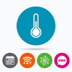 Thermometer sign icon. Temperature symbol.