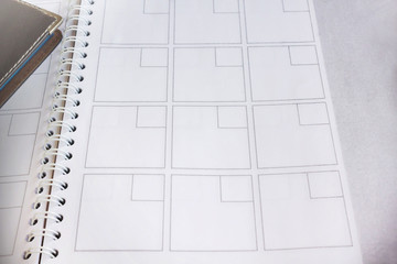 Blank organiser note book for background