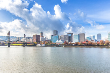 water,skyline and cityscape in portland