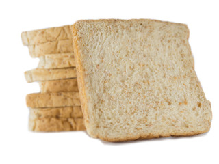 Bread slice isolate on white background