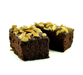 brownies isolated on the white background