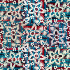 Fototapeta premium A pattern of stars and flowers