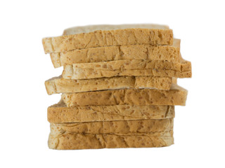 Bread slice isolate on white background
