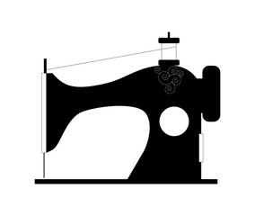 Vintage Sewing Machine Illustration old sewing