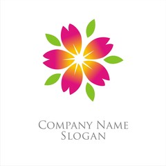Spa Flowers Logo template