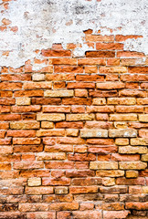 Old red brick wall textures and backgrounds