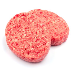 Hamburger raw close up