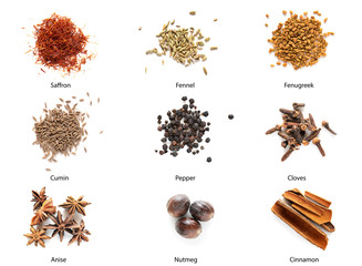 Set of different spices