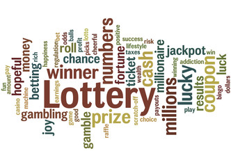 Lottery, word cloud concept 5
