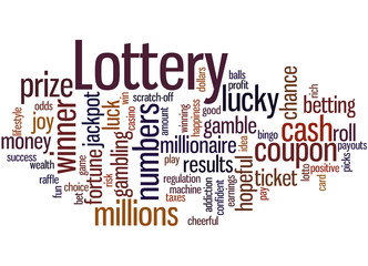 Fototapeta premium Lottery, word cloud concept 8