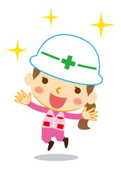 喜び舞う土木女子