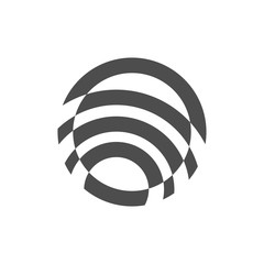 Abstract spiral circle vector logo.
