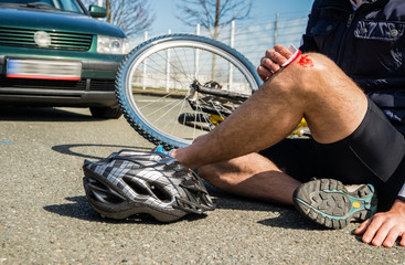Fahrradunfall Verletzung Knie