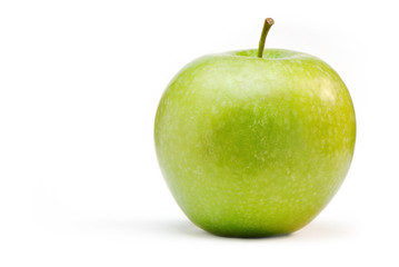 photo of green apple isolated on white background 