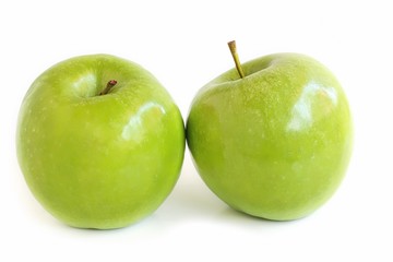 Granny Smith Apple on White Background