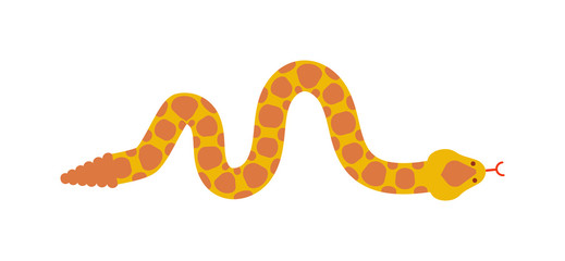 Fototapeta premium Snake character wildlife nature toxic reptile cartoon vector