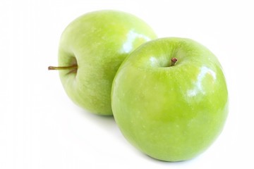 Granny Smith Apple on White Background