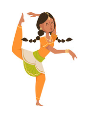 Indian dancer bollywood traditional party culture vector. 