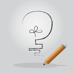 Light bulb idea vector illustration