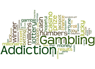 Gambling Addiction, word cloud concept 3