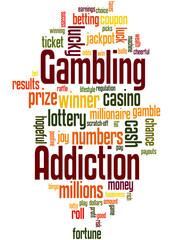 Gambling Addiction, word cloud concept 4
