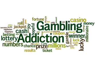 Gambling Addiction, word cloud concept 6