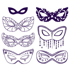 mardy gras mask set