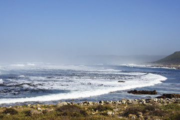 Beautiful seaside scenery and blue sky 