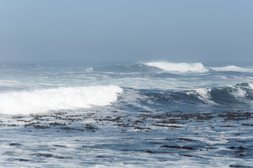 Beautiful seaside scenery and blue sky 