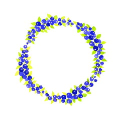 berry wreath. berries.Fresh berries. watercolor wreath.  Vector illustration