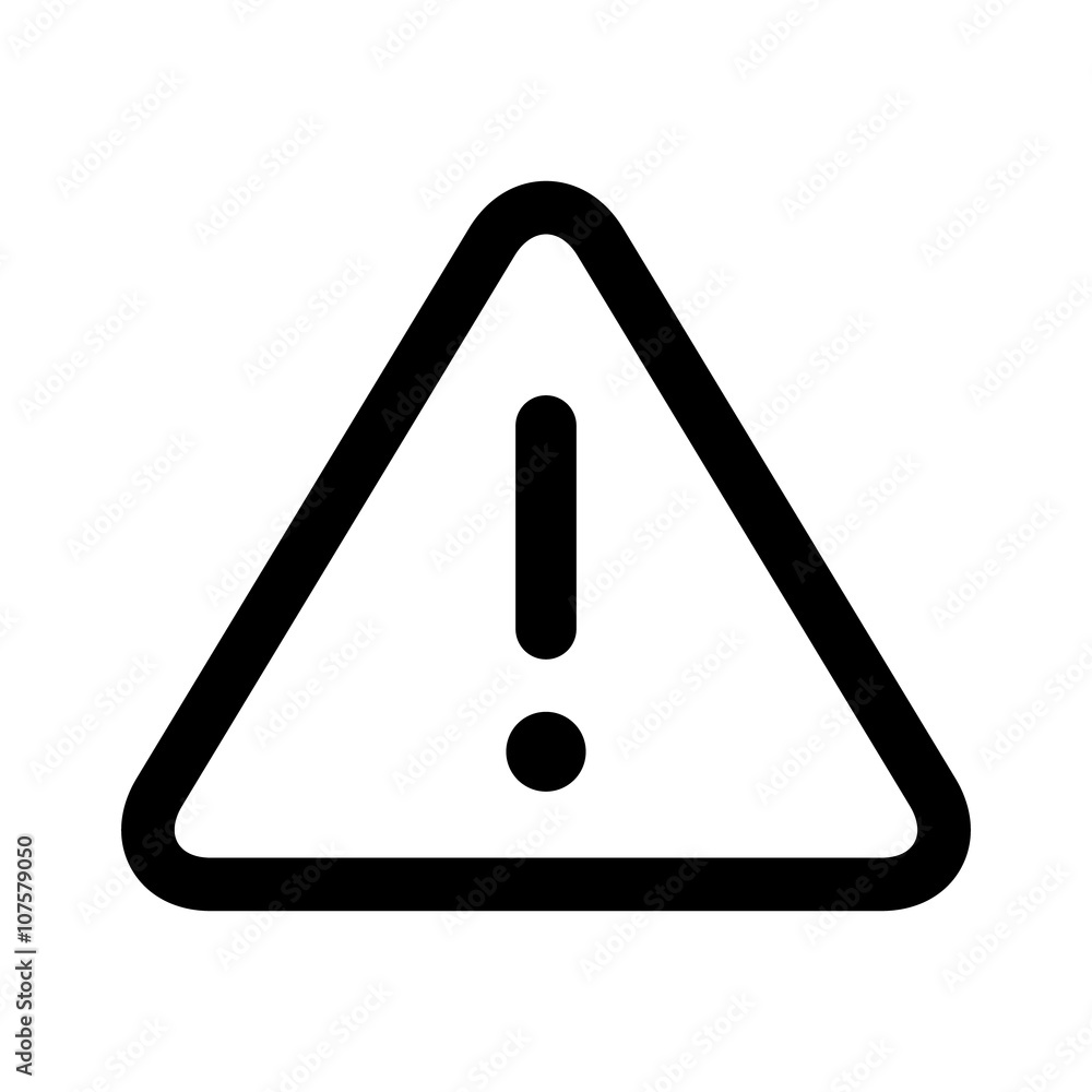 Poster alert warning or notification alert line art icon for apps and websites