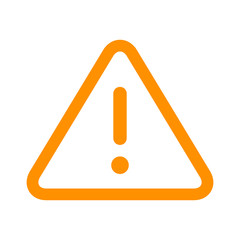 Alert warning or notification alert yellow line art icon for apps and websites - obrazy, fototapety, plakaty