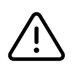Alert warning or notification alert line art icon for apps and websites