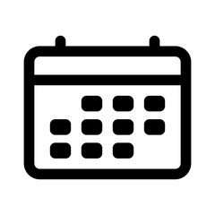 Calendar schedule line art icon for apps and websites