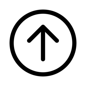 Rounded Up Arrow Or Up Directional Arrow Line Art Icon For Apps And Websites