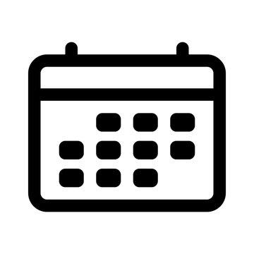 Calendar schedule line art icon for apps and websites