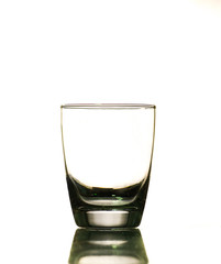 old fashioned glass with shadow