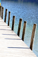 Fototapeta premium pole shadow on pier