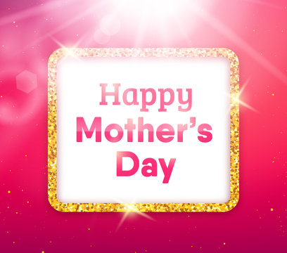 Happy Mothers Day typography greeting card