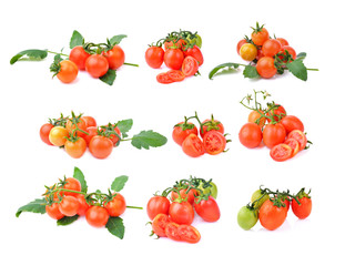 Fresh tomato on white background