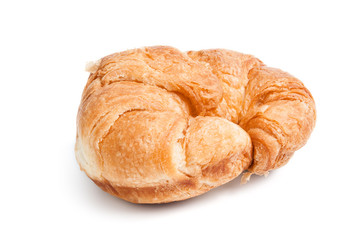 fresh croissant on isolated white background