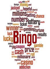 Obraz premium Bingo, word cloud concept 9