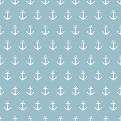 Digital Paper for Scrapbooking Blue River Boat Anchor Pattern seamless
