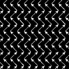 Seamless black and white vector background with abstract geometric shapes. Print. Cloth design, wallpaper.